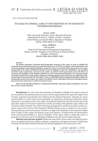 The Issue of Criminal Liability for Desertion in the Separatist Transnistrian Region